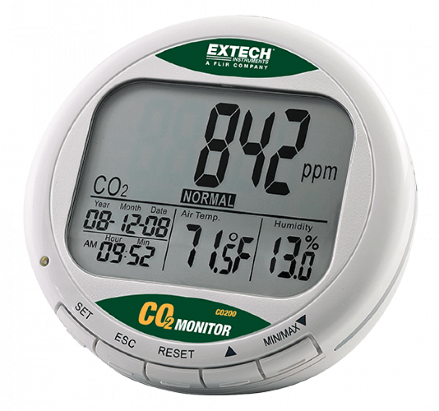 Extech CO200 - Настольный измеритель качества воздуха и концентрации .