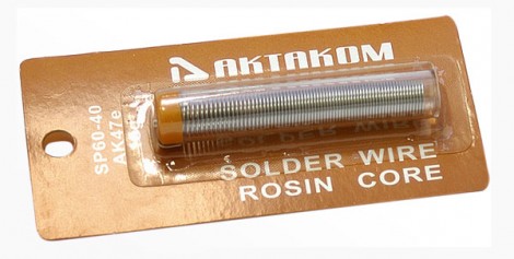SP63-37&AK47e 1mm 15g - Припой олово-свинцовый с флюсом, Актаком