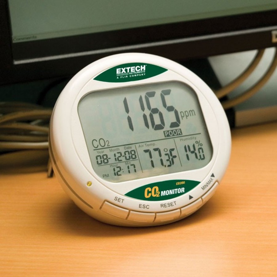 Extech CO200 - Настольный измеритель качества воздуха и концентрации .